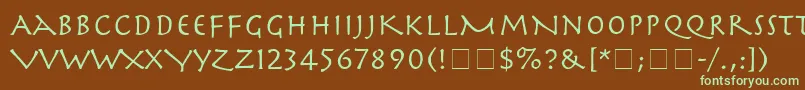 SpartaSsi Font – Green Fonts on Brown Background