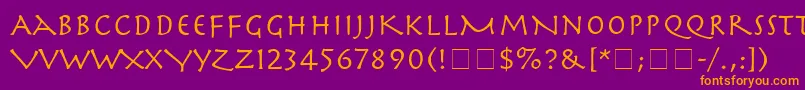 SpartaSsi Font – Orange Fonts on Purple Background
