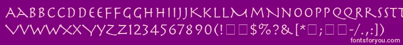 SpartaSsi Font – Pink Fonts on Purple Background