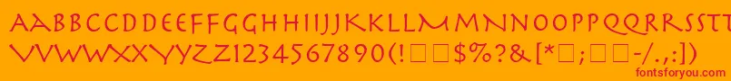 SpartaSsi Font – Red Fonts on Orange Background