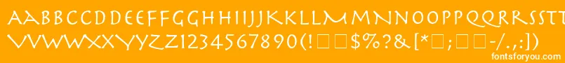 SpartaSsi Font – White Fonts on Orange Background