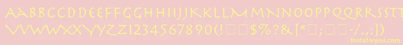 SpartaSsi Font – Yellow Fonts on Pink Background