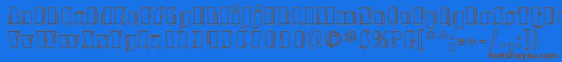 Sfavondaleoutline Font – Brown Fonts on Blue Background