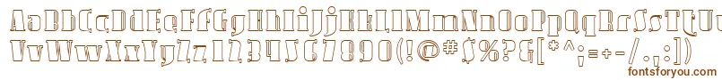Sfavondaleoutline-fontti – ruskeat fontit valkoisella taustalla