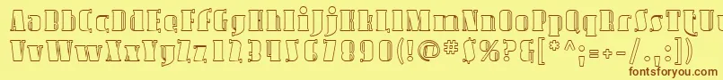 Sfavondaleoutline Font – Brown Fonts on Yellow Background