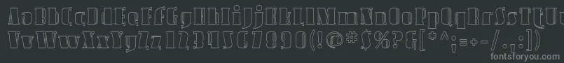 Шрифт Sfavondaleoutline – серые шрифты на чёрном фоне