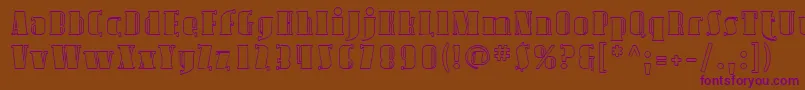 Sfavondaleoutline Font – Purple Fonts on Brown Background