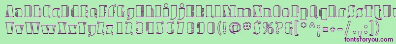 Sfavondaleoutline Font – Purple Fonts on Green Background