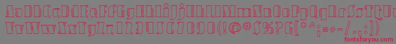 フォントSfavondaleoutline – 赤い文字の灰色の背景