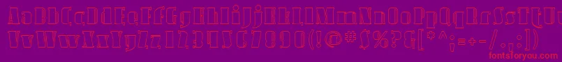 Шрифт Sfavondaleoutline – красные шрифты на фиолетовом фоне