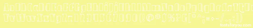 Sfavondaleoutline Font – White Fonts on Yellow Background