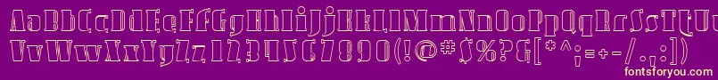 Sfavondaleoutline Font – Yellow Fonts on Purple Background