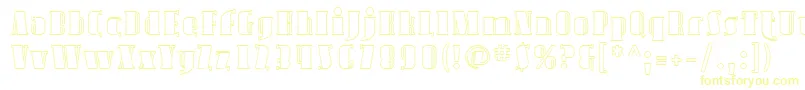 Шрифт Sfavondaleoutline – жёлтые шрифты