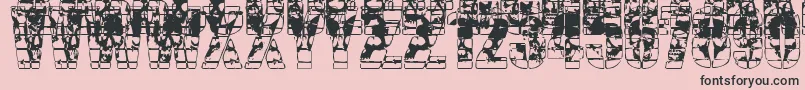 CercaOfSkulls Font – Black Fonts on Pink Background