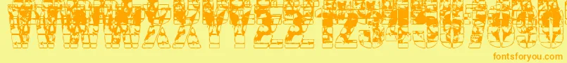 CercaOfSkulls Font – Orange Fonts on Yellow Background