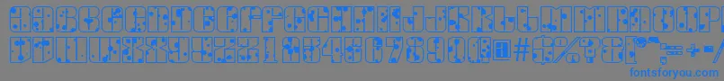 AGlobusinkblots Font – Blue Fonts on Gray Background