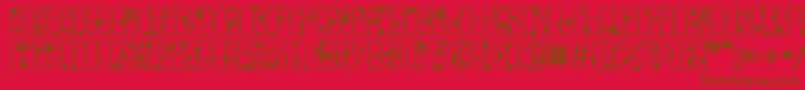 AGlobusinkblots Font – Brown Fonts on Red Background