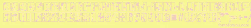 AGlobusinkblots Font – Pink Fonts on Yellow Background