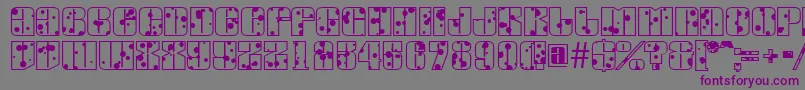 AGlobusinkblots Font – Purple Fonts on Gray Background