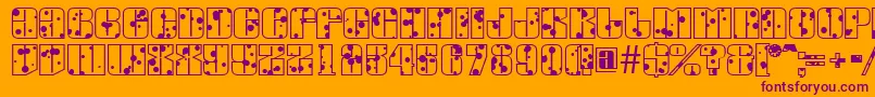 AGlobusinkblots Font – Purple Fonts on Orange Background