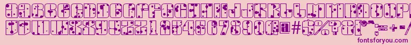 AGlobusinkblots Font – Purple Fonts on Pink Background