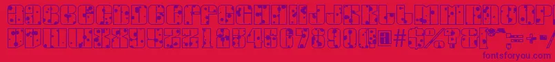 AGlobusinkblots Font – Purple Fonts on Red Background