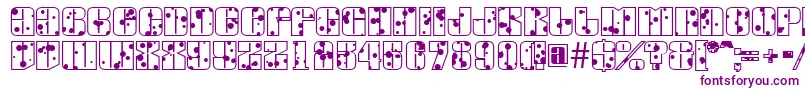 AGlobusinkblots-fontti – violetit fontit