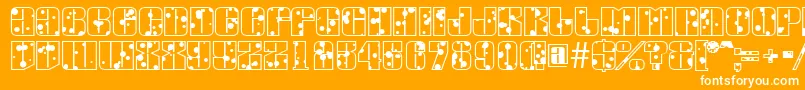 AGlobusinkblots Font – White Fonts on Orange Background