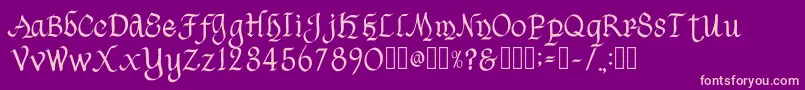HavenscriptRegular Font – Pink Fonts on Purple Background