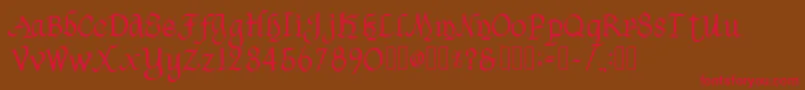 HavenscriptRegular Font – Red Fonts on Brown Background