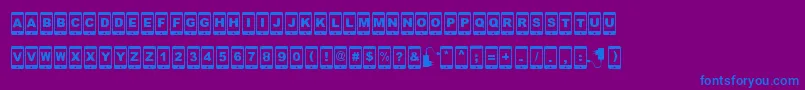 Smartphone Font – Blue Fonts on Purple Background