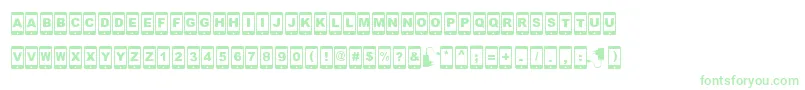 Smartphone Font – Green Fonts on White Background