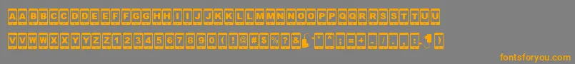 Шрифт Smartphone – оранжевые шрифты на сером фоне