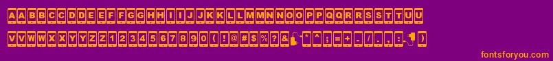 Smartphone Font – Orange Fonts on Purple Background