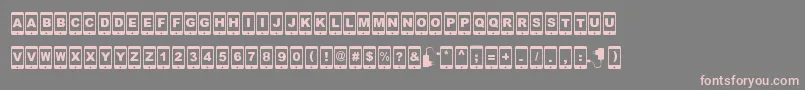 Smartphone Font – Pink Fonts on Gray Background