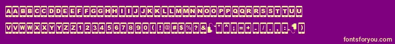 Fonte Smartphone – fontes amarelas em um fundo roxo