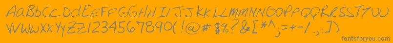 Lehn130 Font – Gray Fonts on Orange Background