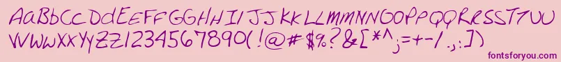More about Lehn130 Font Lehn130 Font – Purple Fonts on Pink Background