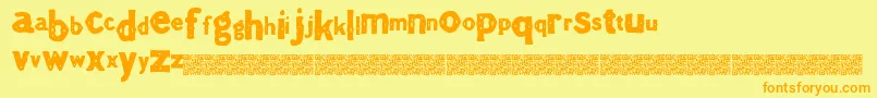 Theaterevent Font – Orange Fonts on Yellow Background