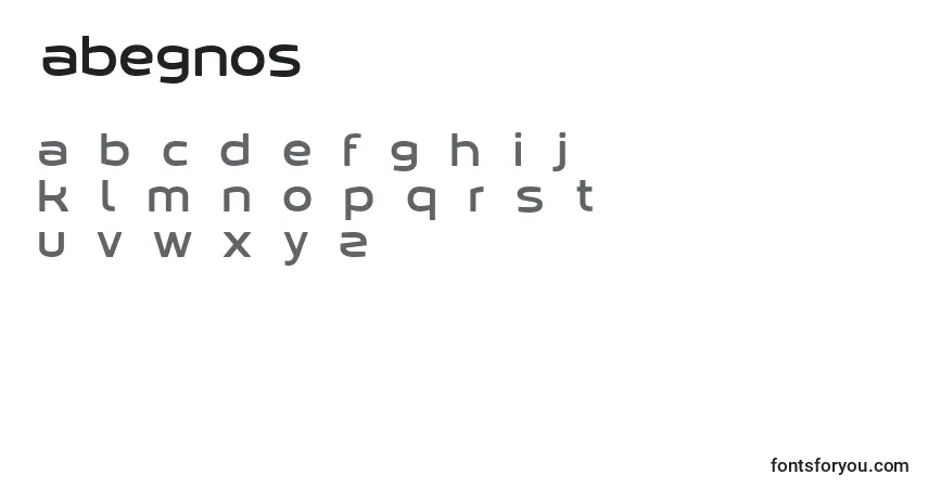 Czcionka Kabegnos – alfabet, cyfry, specjalne znaki