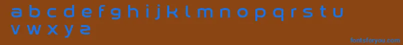 Шрифт Kabegnos – синие шрифты на коричневом фоне