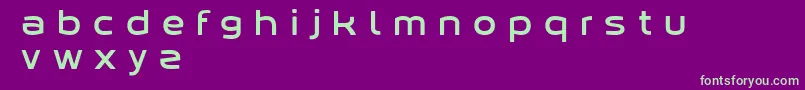 フォントKabegnos – 紫の背景に緑のフォント