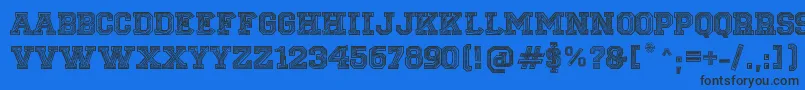 SketchCollege Font – Black Fonts on Blue Background