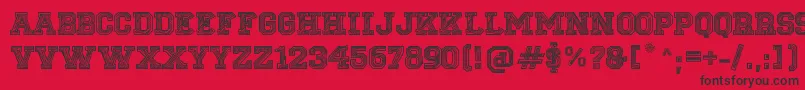 SketchCollege Font – Black Fonts on Red Background