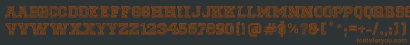 Шрифт SketchCollege – коричневые шрифты на чёрном фоне