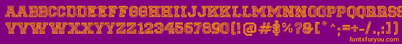 SketchCollege Font – Orange Fonts on Purple Background