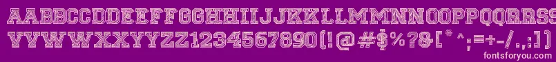 SketchCollege Font – Pink Fonts on Purple Background