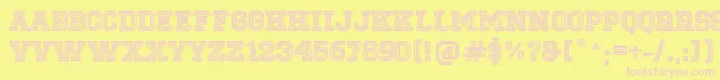 SketchCollege Font – Pink Fonts on Yellow Background