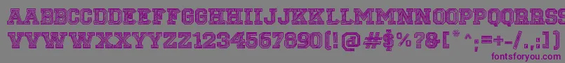 SketchCollege Font – Purple Fonts on Gray Background