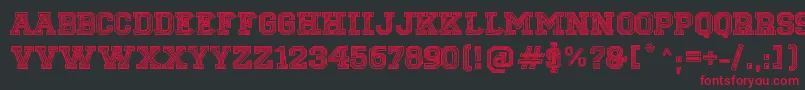 SketchCollege Font – Red Fonts on Black Background